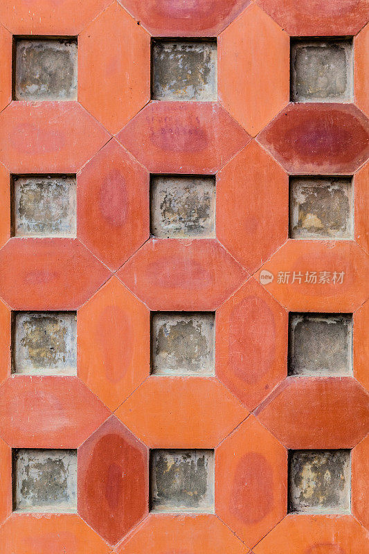 Squared Terracotta，建筑纹理背景